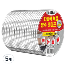 스코라 다목적 부틸 방수 테이프 10cm x 5m, 5개