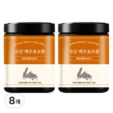 밸런스픽 국산 맥주효모환, 200g, 8개