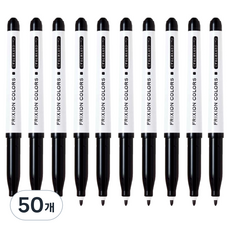 PILOT 百樂 FRIXION 可擦拭彩色簽字筆, 黑色, 50個