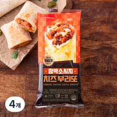 삼립 함박소시지 치즈 부리또, 125g, 4개