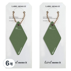 플레픽 라벨 점착 메모잇 2p 세트, 클래시 01, 1개입, 6개