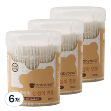 小熊新生兒拭子, 6個, 300入