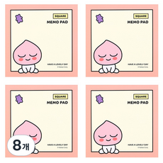 카카오프렌즈 사각 메모지, 어피치, 80매, 8개