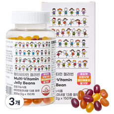 제너럴라이프 멀티비타민 젤리빈 300g, 150정, 3개