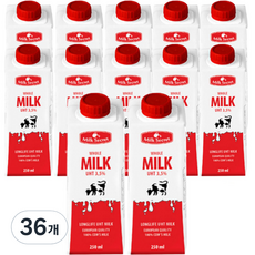 밀크시크릿 멸균우유, 36개, 250ml