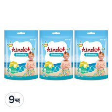 kindoh 游泳用優質褲型尿布, 第6階段, 27片