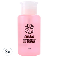 紅葡萄柚凝膠用卸甲液, 3個, 200ml