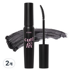 에뛰드 컬 픽스 마스카라 04 가닥 볼륨 8g, 블랙, 2개