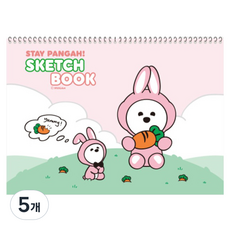 양지사 여아용 기다려빵아 스케치북 3000, 랜덤 발송, 5개, B4, 32매