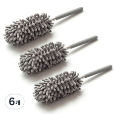 모나코올리브 안테나형 먼지 흡착 클린 브러쉬, 그레이, 6개