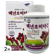 메이드인제주 백년초 비타C, 2개, 144g