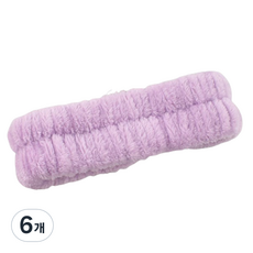 I-Course洗臉髮帶, 紫色, 6個