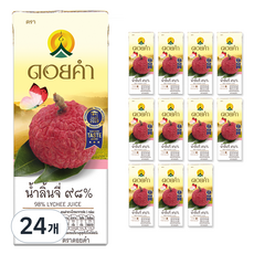 DOI KHAM 皇家農場 榨汁98%荔枝果汁, 200ml, 24個