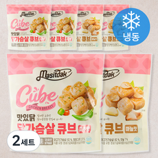 맛있닭 닭가슴살 큐브 100g x 2종 x 6팩 세트 (냉동), 1.2kg, 2세트