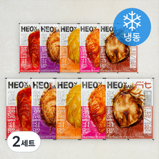 허닭 FIT 저당 소스 통 닭가슴살 바베큐맛 100g x 2개입 + 찜닭맛 100g x 2개입 + 매콤커리맛 100g x 2개입 + 볼케이노맛 100g x 2개입 + 양념치킨맛 100g x 2개입 세트 (냉동), 2세트