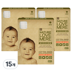 NATURE LOVE MERE 然自母愛 新生兒衛生棉籤, 15個, 80件