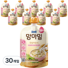 맘마밀 안심이유식 12개월, 아스파라거스와 닭가슴살, 100g, 30개