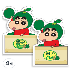 蠟筆小新 水果便條紙, 4個, 50張, 青橘