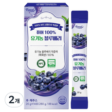 퍼니트 퓨어 100% NFC 유기농 블루베리 스틱, 280g, 2개