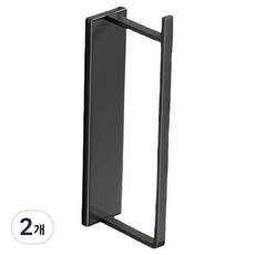 초강력 현관 세탁기 자석 옷걸이 사이드행거, 블랙, 2개