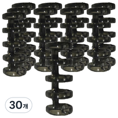 리미트 5공 투명 루즈링 바인더링 42 x 15 mm, 블랙, 30개, 13mm