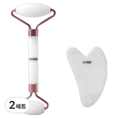 Bambino 臉部滾輪刮痧組, 2套, 白色