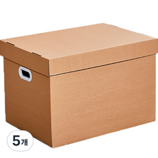 포테가르 종이 리빙박스 정리함 무지, 갈색, 5개