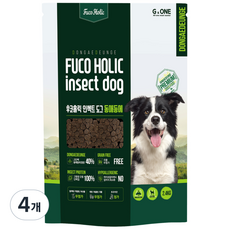 후코홀릭 전연령 도그 동애등에 소프트사료, 곤충, 2.4kg, 4개