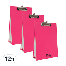 아미호 클립 보드 A4, 분홍, 12개