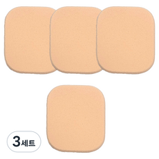 Dark Eye 高級 NBR 方形粉撲 4入 + 拉鍊袋組, 3套, 單一顏色(粉撲), 混合顏色(拉鍊袋)