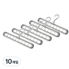 옷걸이 수납 행거, 그레이, 10개입