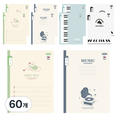 PENPIA 800 3-6年級小學音樂筆記本, 60個, 隨機出貨