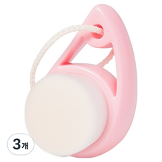 DeepTalk 便攜式掛繩細毛迷你潔面刷 DT0903, 3個, 粉紅色