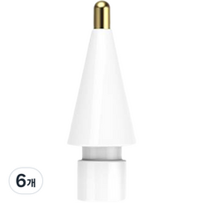 랩씨 애플펜슬 프로 USB-C 2세대 1세대 호환 반영구 메탈 펜촉 샤프형 2mm, 골드, 6개