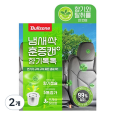 불스원 냄새싹 훈증캔 플러스 향기톡톡 차량용 탈취제 프레쉬허브향, 40ml, 2개