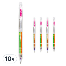 JAVAPEN 霓虹3色凝膠多功能筆 0.5mm, 橘色 + 淺綠色 + 紫色, 10個