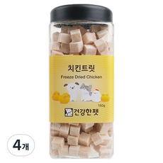 건강한펫 반려동물 동결건조간식 트릿, 160g, 4개, 치킨