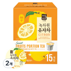 녹차원 유자차포션, 30g, 15개입, 2개
