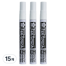 사쿠라 펜터치 마카펜 M 화이트, 15개, 1색