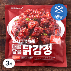 쿠캣 렌지 매콤달콤 닭강정 (냉동), 250g, 3개