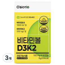 오바이오틱 비타민 볼 6g, 3개, 60정
