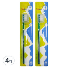 WEDENT 威登 迷你刷頭牙刷 直切強韌一般刷毛 綠色, 4個, 1入