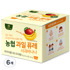 농협 과일 퓨레, 혼합맛(사과/바나나), 6개, 100g