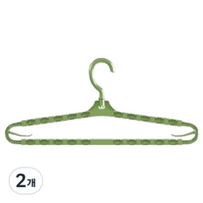 珍妮家居 旋轉式長度可調曬衣架, 綠色, 2個