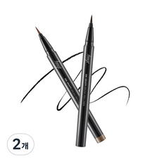 THE FACE SHOP 菲詩小舖 fmgt Ink Graphy 筆刷眼線筆 0.6g, 01 墨黑色, 2個