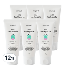 Simpleo溫和兒童低氟牙膏青葡萄味, 60g, 12個