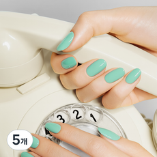 잇템샵 젤리팝 풀컬러 네일스티커, 5개, 11 퓨어민트