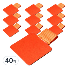 마켓감성 북 포인트 펜클립 정사각, 오렌지, 40개