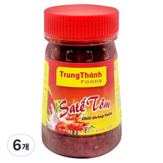 TrungThanh 사테톰 칠리 쉬림프 페이스트, 100g, 6개