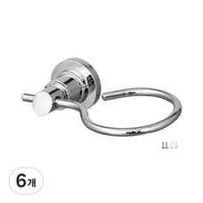 코시나 헤어드라이기 거치대, 실버, 6개